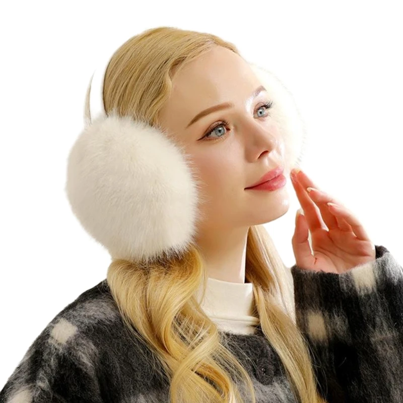 Furry Plush Ear Muffs Women Girls Winter Cold Weather Ear Warmers Ear Protectors Dropship