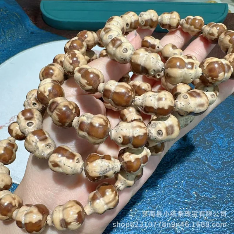 

Фиолетовый золотой крыс, переливающаяся тыква, плавающий цветочный стиль, буддийские бусины, культурный браслет, ювелирные изделия для мужчин и