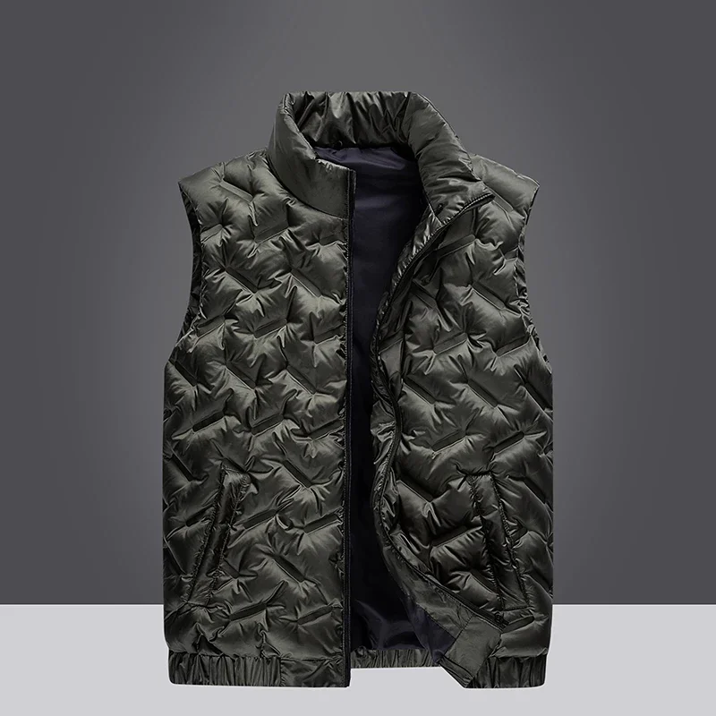 2023 New Vest Men\'s Autumn Winter Jacket Thick Vest Men\'s Sleeveless Coat Men\'s Warm Padded Women\'s Vest Holmes Plus Size M-5xl