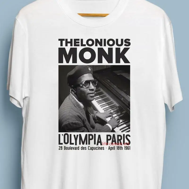Vintage santa monica thelonious 1961 monk companhias aéreas camiseta tamanho s m l xl 2xl