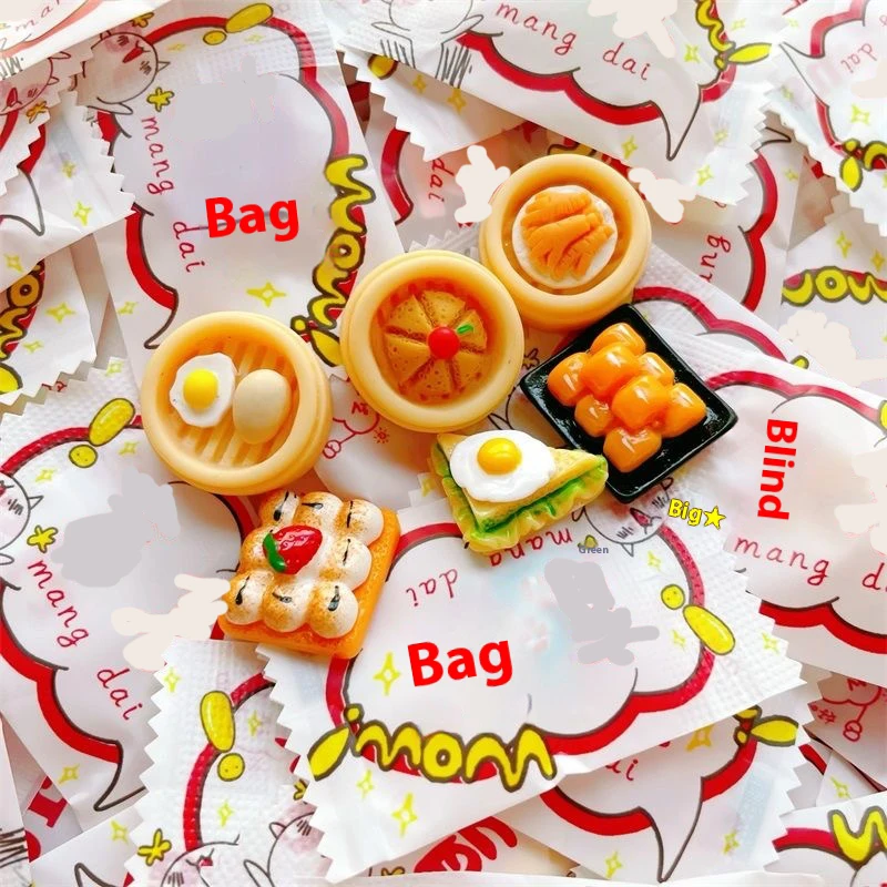 100pcs Mini Resin Blind Box Food Bottle Creative Kitchen Decoration Accessories Model Home Children's Festival Party Gift