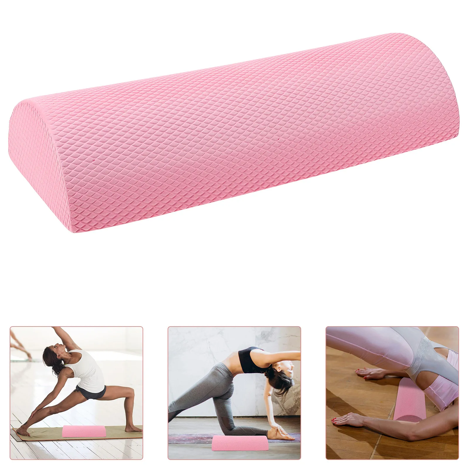Yoga Half Roller for Back Muscle Massage Lumbar Fatigue Relief Core Strengthening Semicircle Fitness Equipment Portable Home