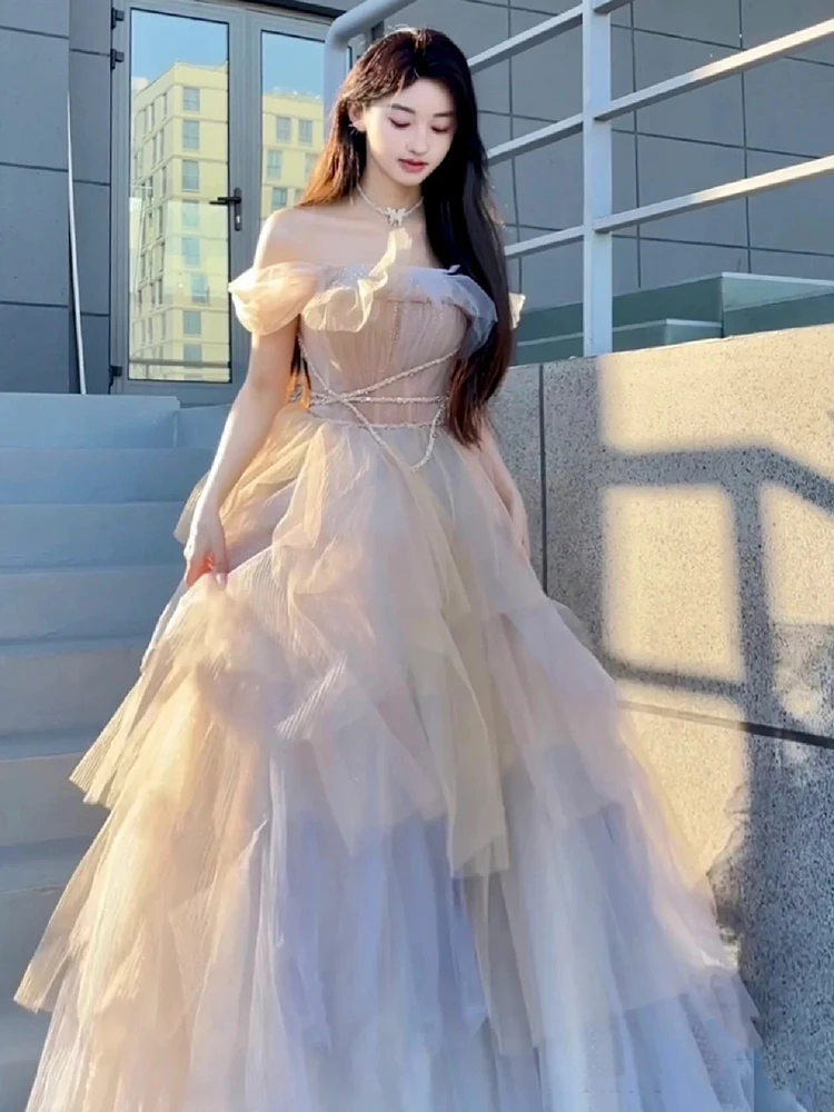 

Women's Dress Light Luxury Minority New Adult Ceremony Host Annual Meeting Bridesmaid Tube Top Evening