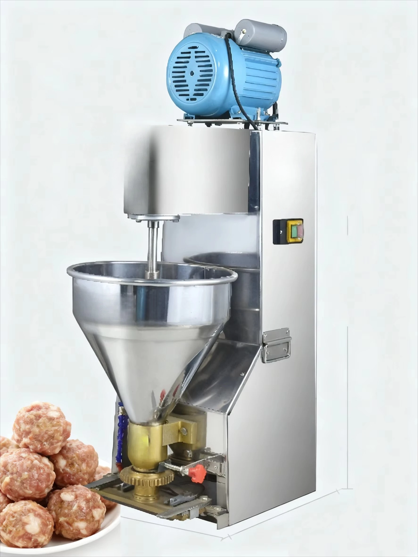 Commercial Fishball Beef Stuffed Fish Meatball Maker Mold Former Forming Beater Product Making Meat Ball Machine LY-300