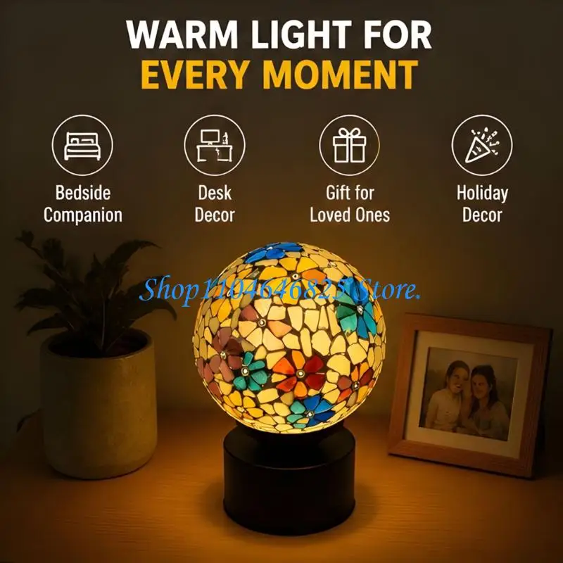 Decorative Craft Lamp Set with Patterned for Home Display