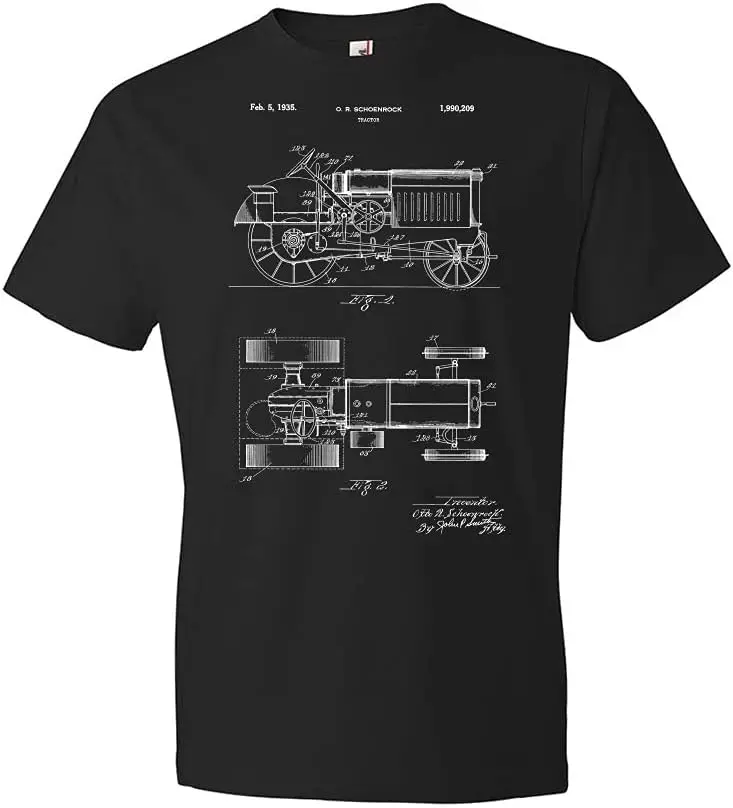 Oliver Tractor T-Shirt, Farmhouse Shirt, Farmer Gift, Tractor Blueprint