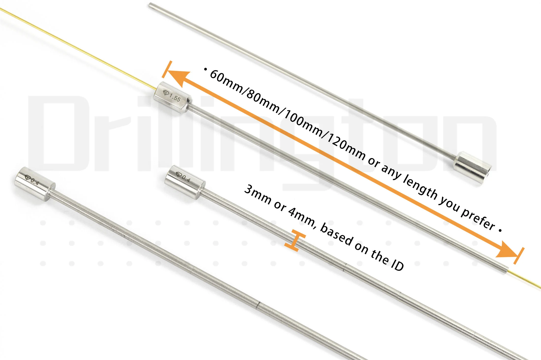 EDM Electrode Guide , 12 x 120 Long Guide , 0.15-1.0 , Ruby , EDM Tube Guides, Drilling Parts Holder for EDM Small Hole