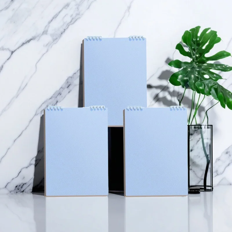 1pc Blue Plastic Ring Binder – Loose Leaf Notebook with 1 Inch Rings, Refillable Pages for School, Office, Daily Use (Single)