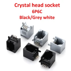 10Pcs RJ12 6P6C RJ11 PCB Mount Telephone Modular Connector Socket Interface Crystal Female Socket Telephone For Plug Jack