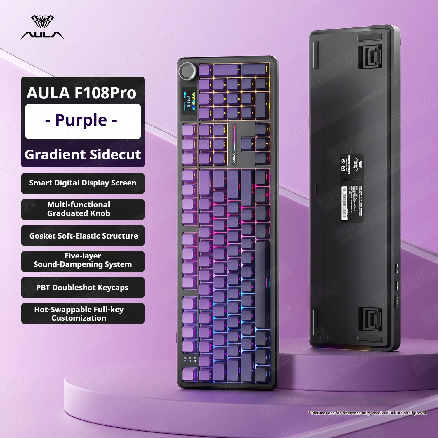 AULA F108 PRO/F108 メカニカルキーボード カスタム 100% レイアウト