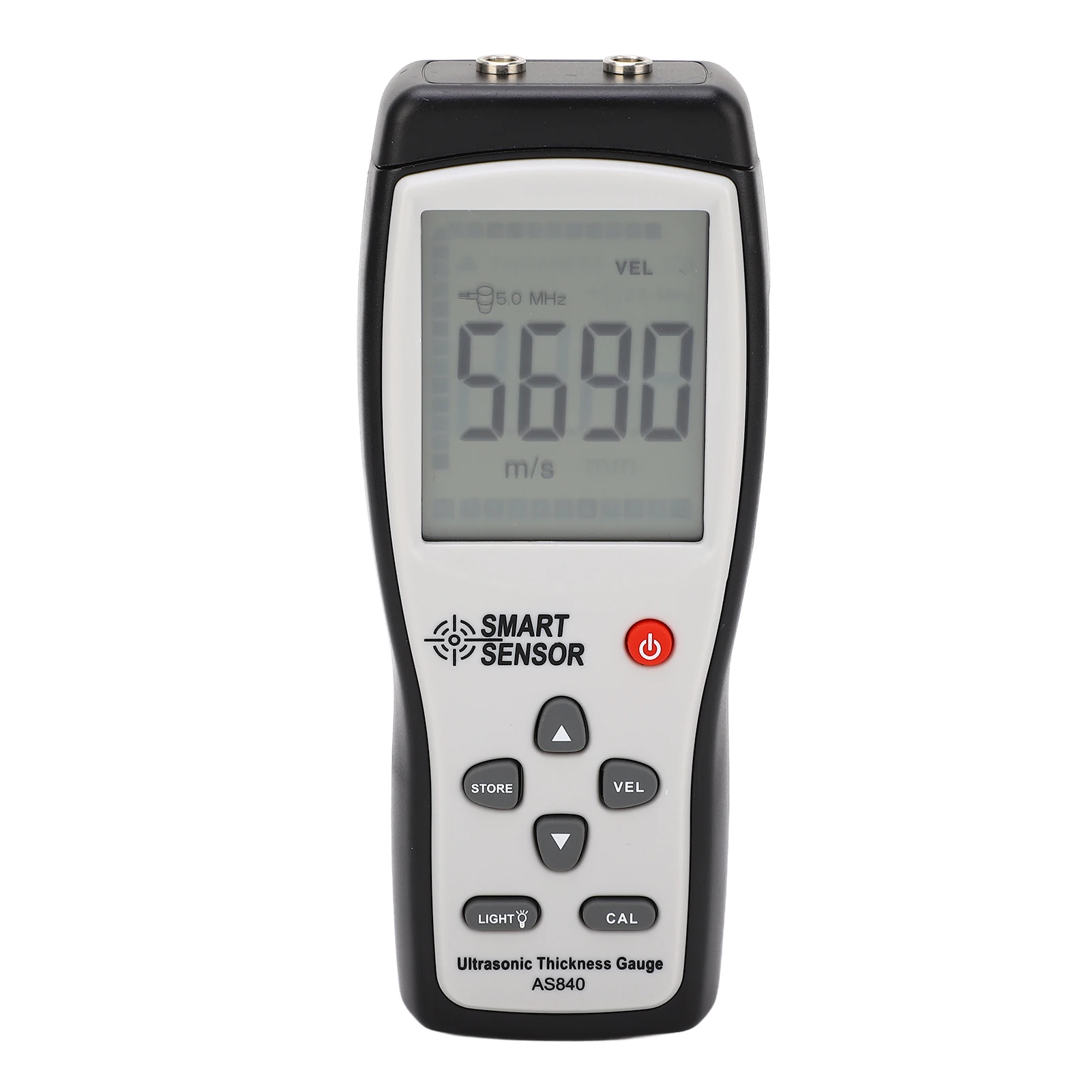 AS840 Digital Ultrasonic Thickness Gauge Sound Velocity Meter Auto Calibration High Precision Metal Depth Tester