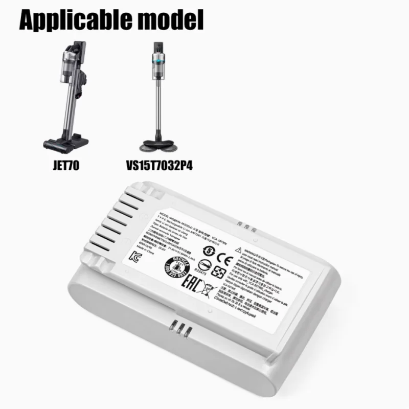 New 21.6V 2400mAh Rechargeable Battery Pack For Samsung Handheld Vacuum Cleaner JET70 VS15T7032P4 VCA-SBT90E