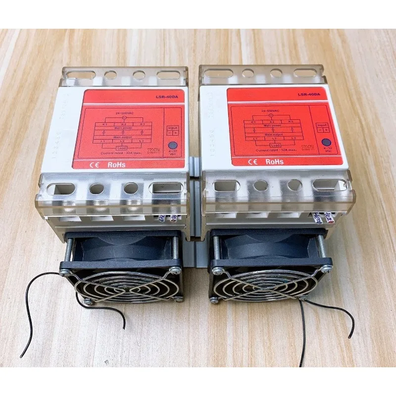Solid State Relay Module LSR-40DA with Cooling Fan Slightly Used Fully Functional for FOTEK Industrial Control Repair Spare Part