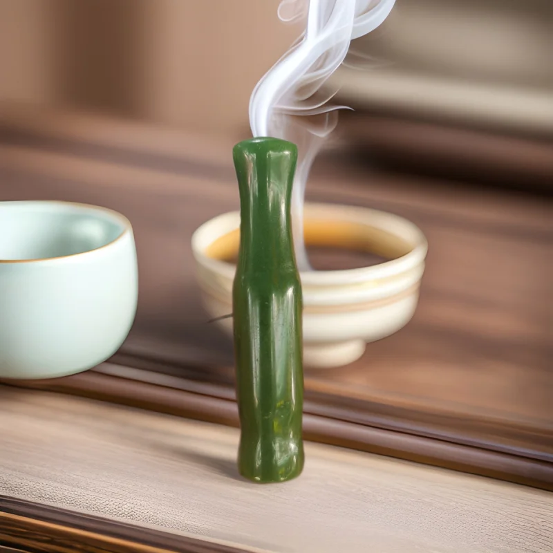 Xiuyu Cigarette Holder Craft Ancient Jade Old Jade Retro Handmade Jade Carving Ornament Antique Jade Ware Jade Collection Jade P