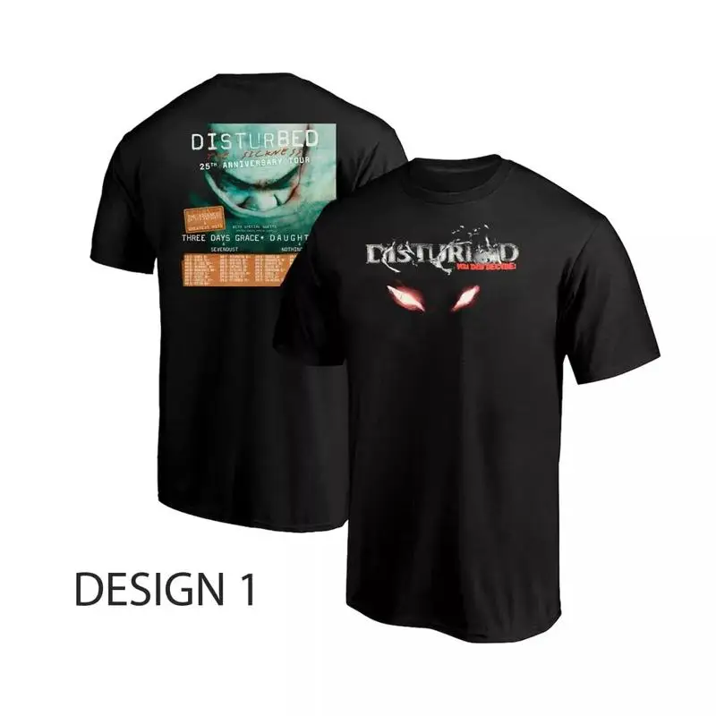 Disturbed The Sickness 25th Anniversary Tour Dates List 2025 Camiseta unisex