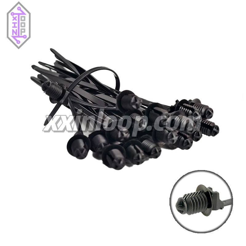 157‐00280 Кабельная стяжка с круглым отверстием Fir Tree, 170 мм, 4,7 мм, с диском, отверстие до 45 мм, панель 8,8-9,2 мм