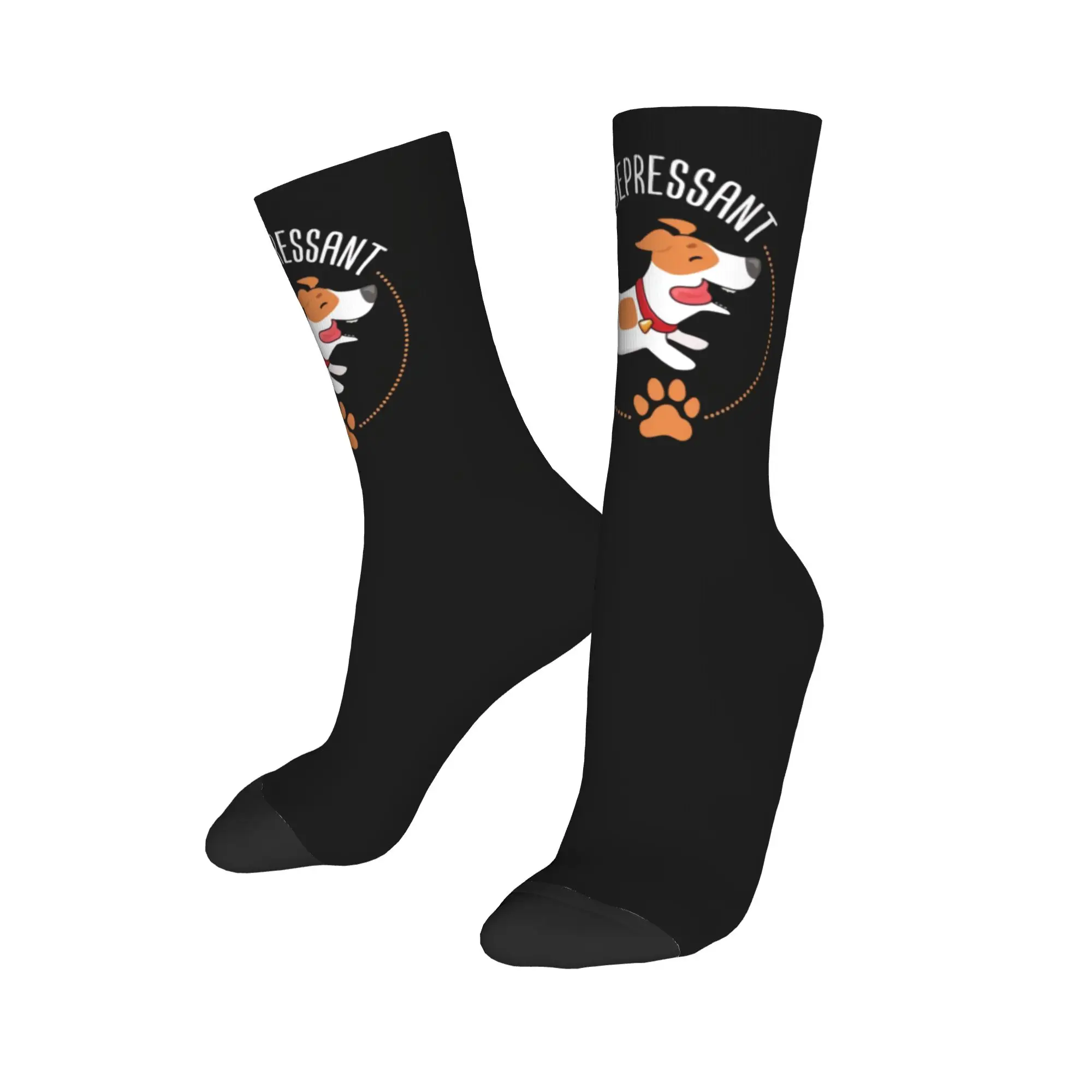 

Custom Fashion Print Jack Russell Terrier Dog Socks for Men Women Stretch Summer Autumn Winter Crew Socks