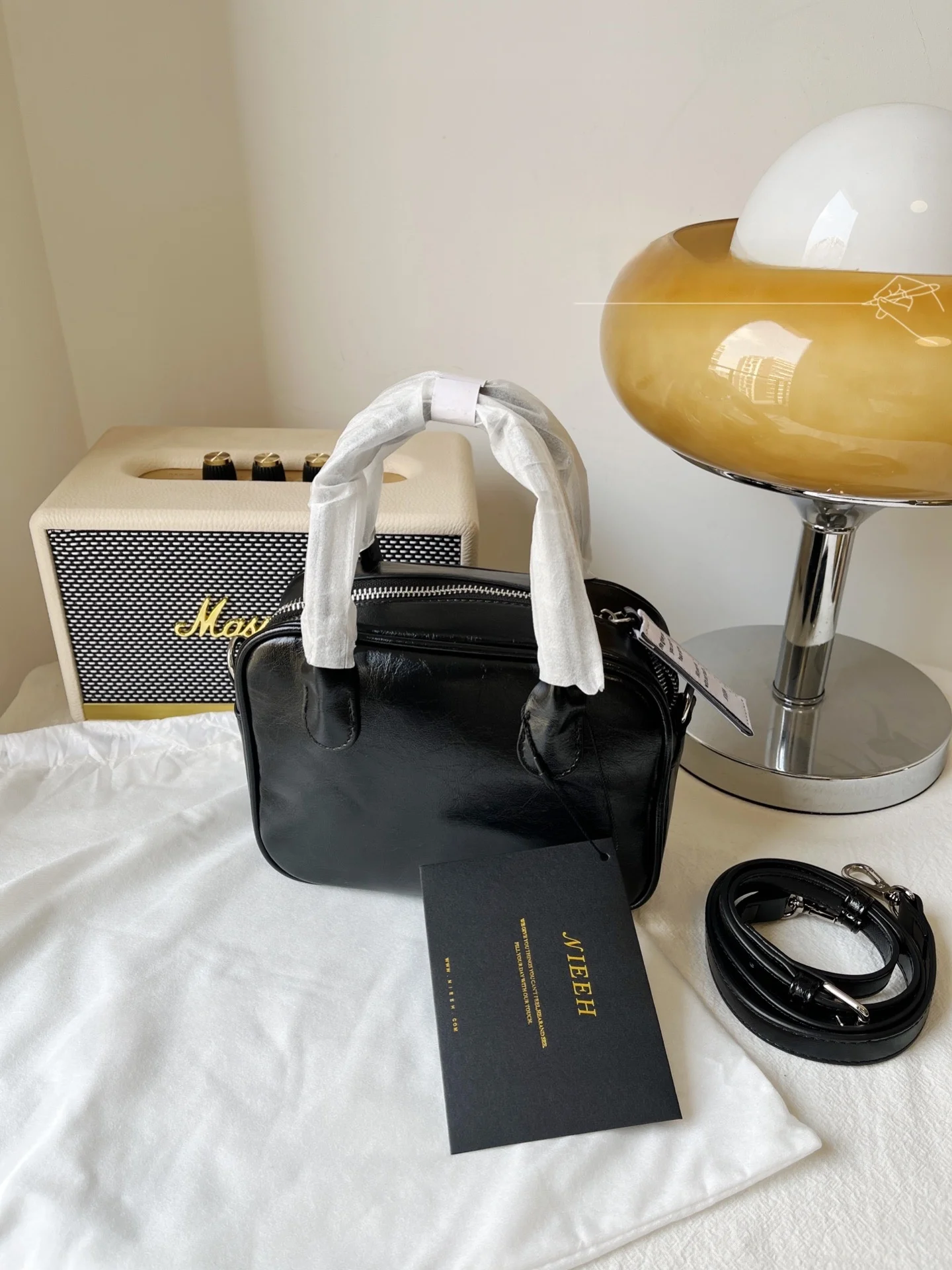 College Style Genuine Cowhide Leather Small Square Bag Single Shoulder Bag Slant Crossbody Bag Trendy Youth Casual Handbag
