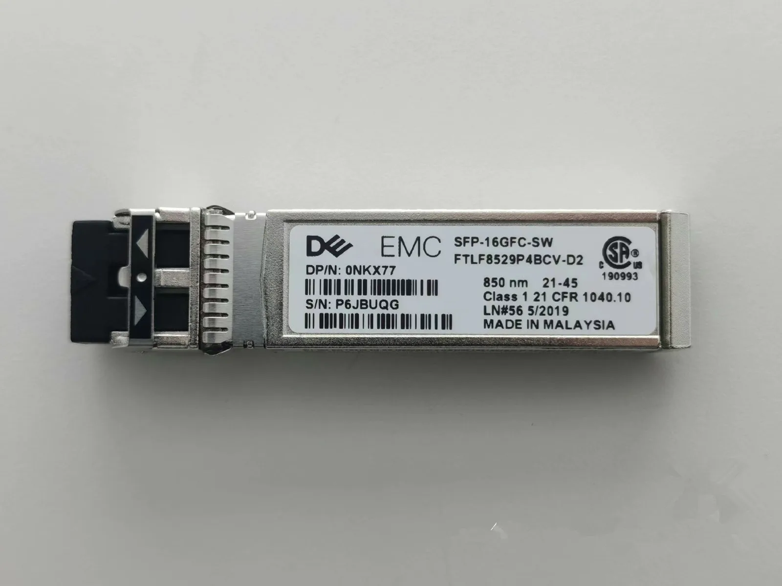 850NM 16G Optical Fiber Sfp DE-L-L 0NKX77 SFP-16GFC-SW FTLF8529P4BCV-D2 Be Applicable To ME4024 ME4012 16GB Port Module