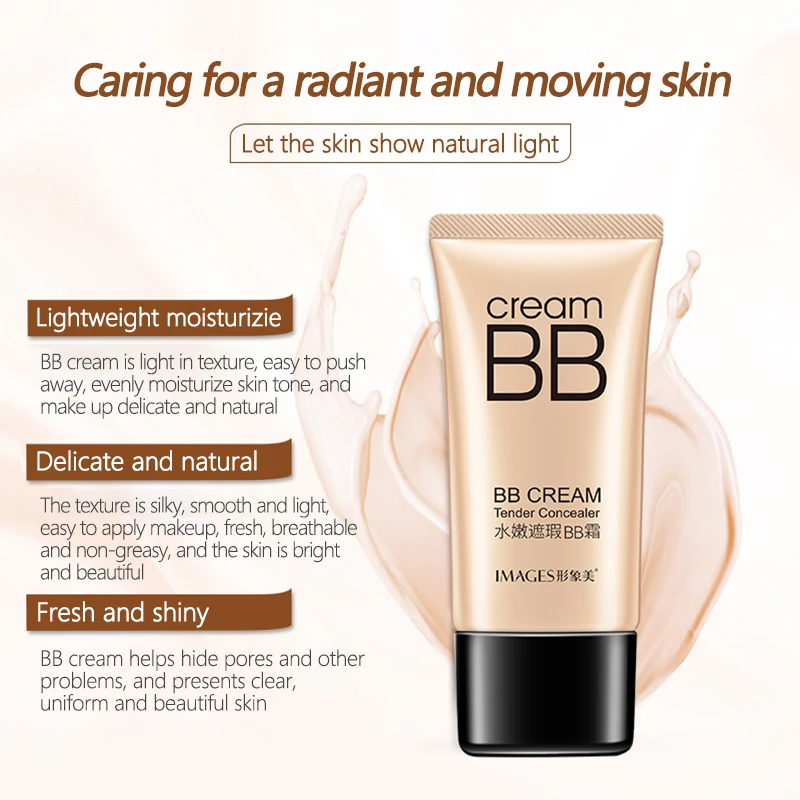 Face Foundation BB Cream Waterproof Long-lasting Whiten Concealer Professional Cover Acne Spot Natural Face Base Korean Make Up