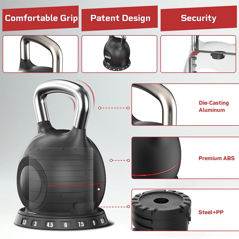 2026  10.5Kgs 23Lbs for Home Use Space and Money Saving Design Portable All-in-One Adjustable Kettlebell Gym Equipment