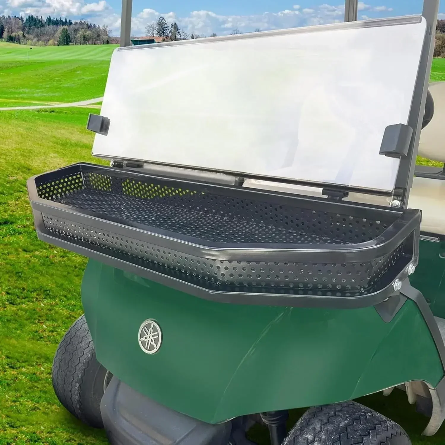 Huskey Parts Company Heavy Duty Front Clay Basket Outer Cargo Utility Basket Compatible with EZGO TXT/RXV/VALOR/S4/LIBERTY; Club