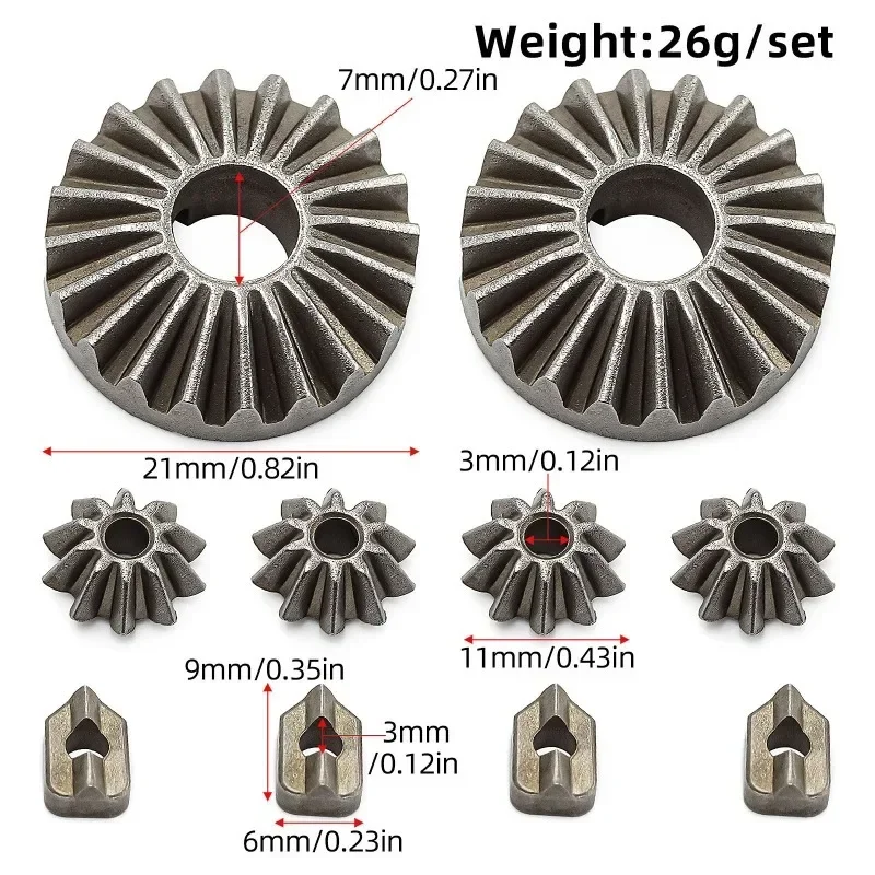 

Metal Front/Center/Rear Differential Output Gear 8982 8989 for TRXS 1/8 MAXX SLASH 1/10 MAXX 2.0 Upgrade Parts Accessories