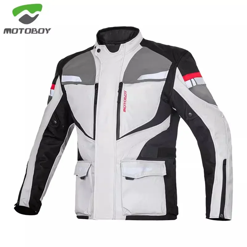 Motoboy Motorcycle Jacket Man Motorcycle Rally Wear Men's Winter Waterproof Four Seasons Motorcycle Travel Warm Jacket Trousers