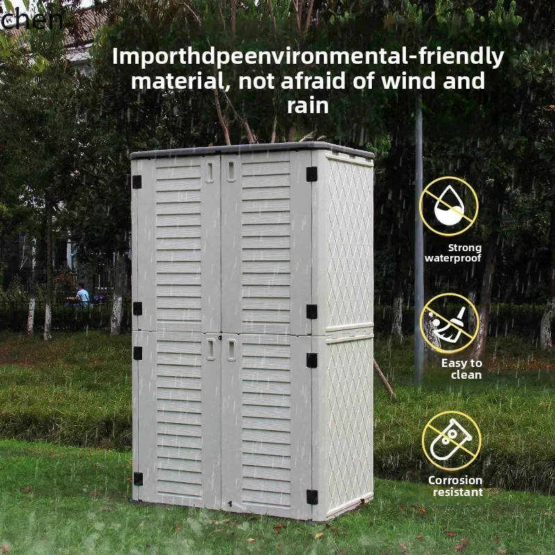 H5.22 Outdoor Locker Waterproof Sunscreen Garden Balcony Yard Large Capacity Yard Outdoor Glove Cabinet