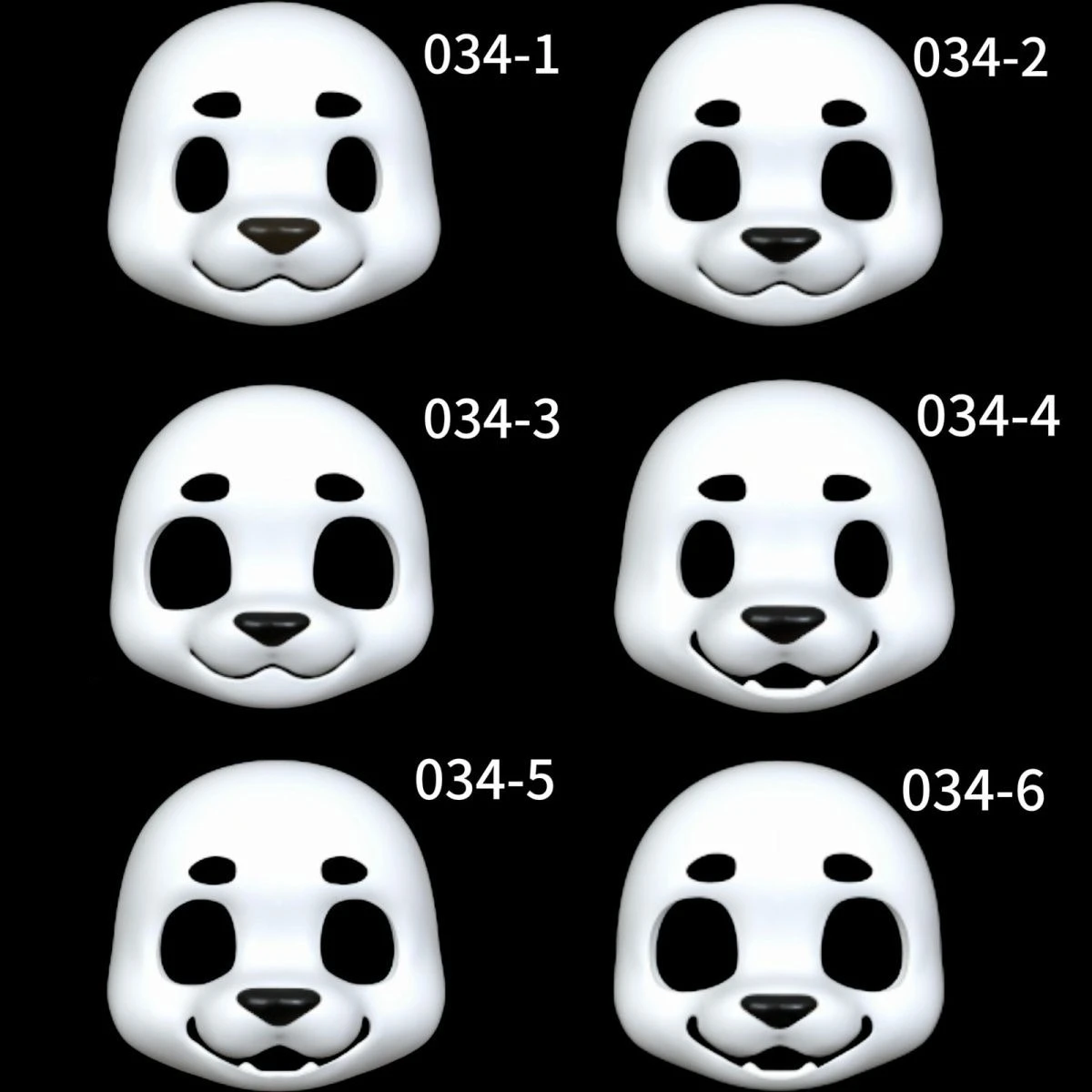 Kemono Base Mask Small Bear Headbase Mask Costume Skull Cute 3D Printed Skull Cosplay Anime Fursuit Accessories
