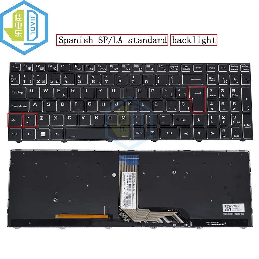 

TR/ES Backlight Keyboard For Clevo NH70 NH70RCQ N960 N970 N15Z3 PB70 PB71 PB50 PB51 Notebook Turkish Spanish Keyboards Backlit