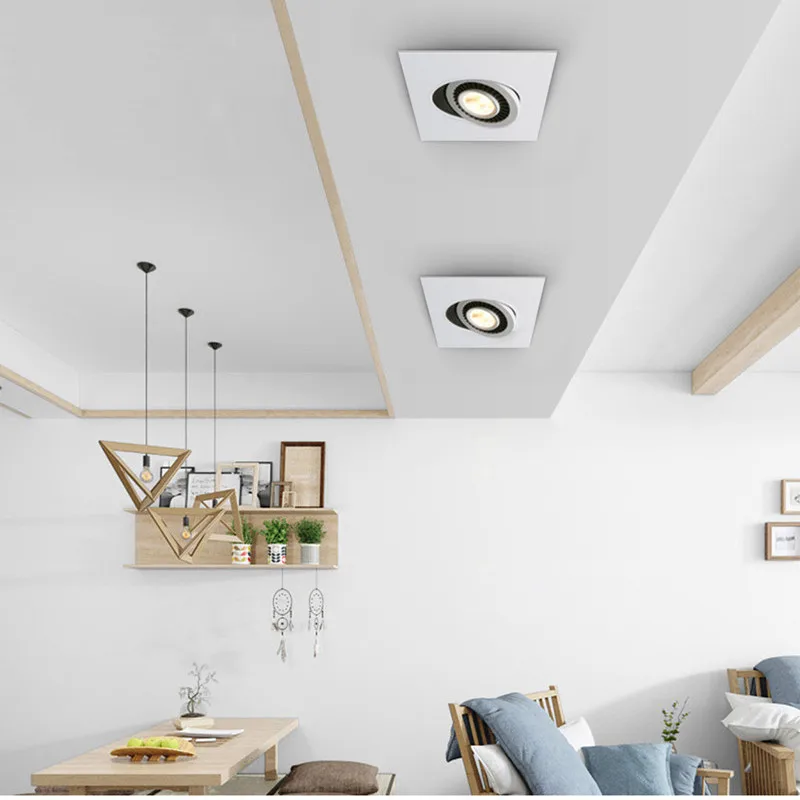 High Quality Dimmable 360° Rotation Recessed LED Downlight 7W9W12W15W/14W18W24W30W COB Spot Light Decoration Ceiling Lamp
