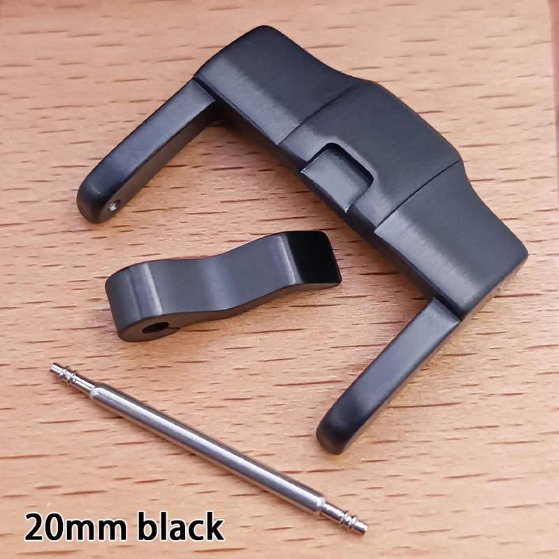 20mm 클래스프 시계 스트랩 - 실버-블랙 골드 고무 스트랩 클래스프 - 스테인리스 스틸 스트랩 클래스프 - 액세서리 교체 부품