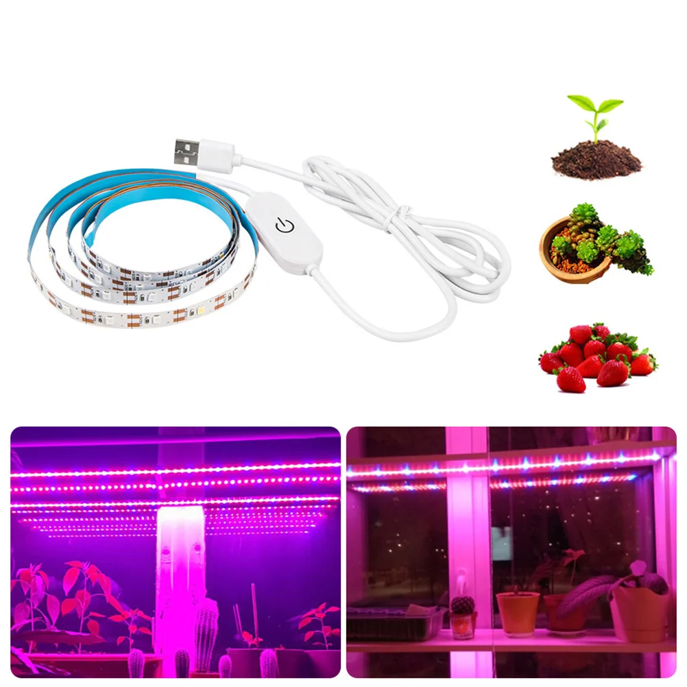 USB LED تنمو شرائط الضوء الطيف الكامل للنباتات الداخلية التوليف تعزيز إنبات المزهرة دعم الفاكهة #2