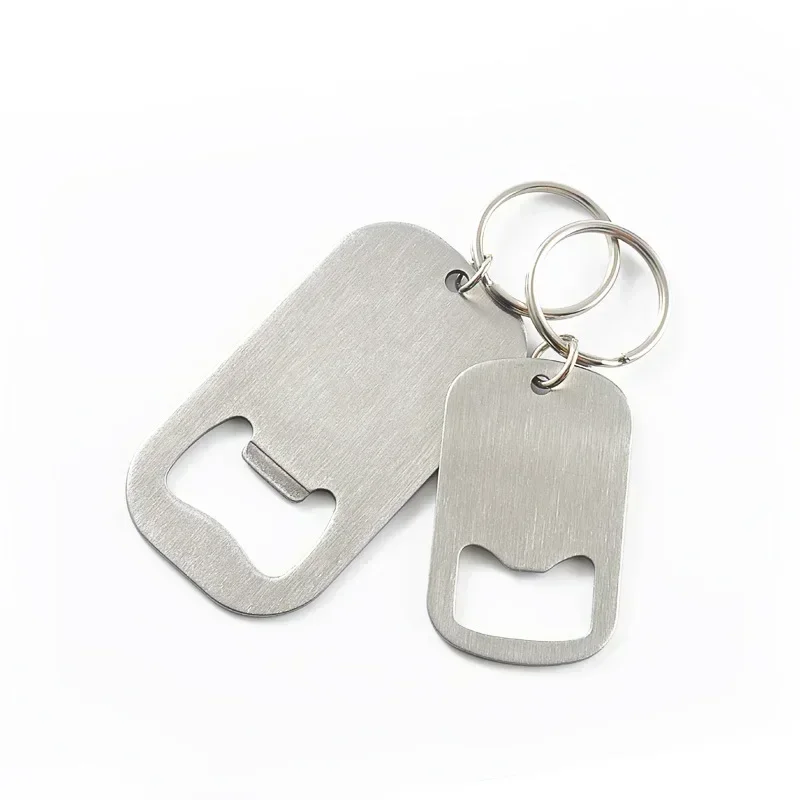 Metal Portable Creative Stainless Steel Bottle Opener Keychain Soda Drink Starter Portable Bottle Openers Bar Key Chain Pendant