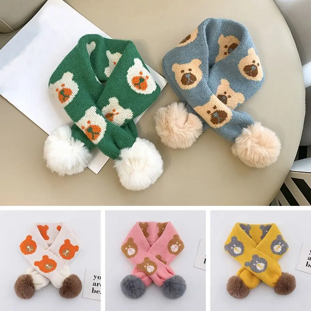 Children Accessories Thicken Imitation cashmere Windproof Warm Cross Scarf Warm Bib Plush Scarfs Neckerchief