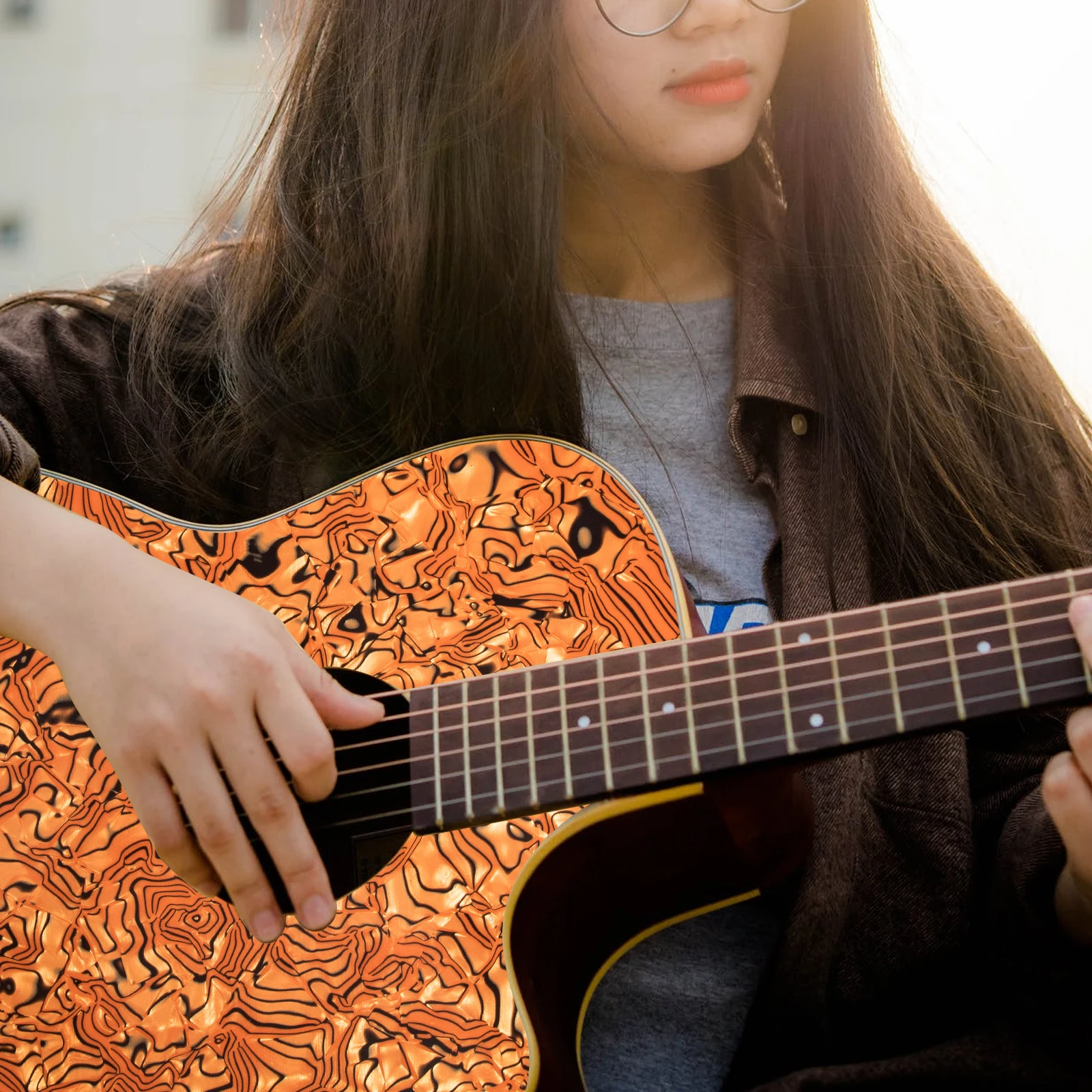 

PVC Guitar Pickguard Adhesive Protective Plate Scratch-Resistant Impact Guard for Acoustic Electric Guitar Accessories