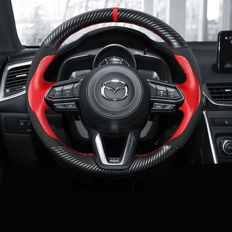 

Замшевый кожаный чехол на руль автомобиля Mazda 3 Axela 2017-2019 CX5 CX-5 CX4 CX-4 Atenza Mazda 6 2018-2021 MX-5 MX5 CX-8