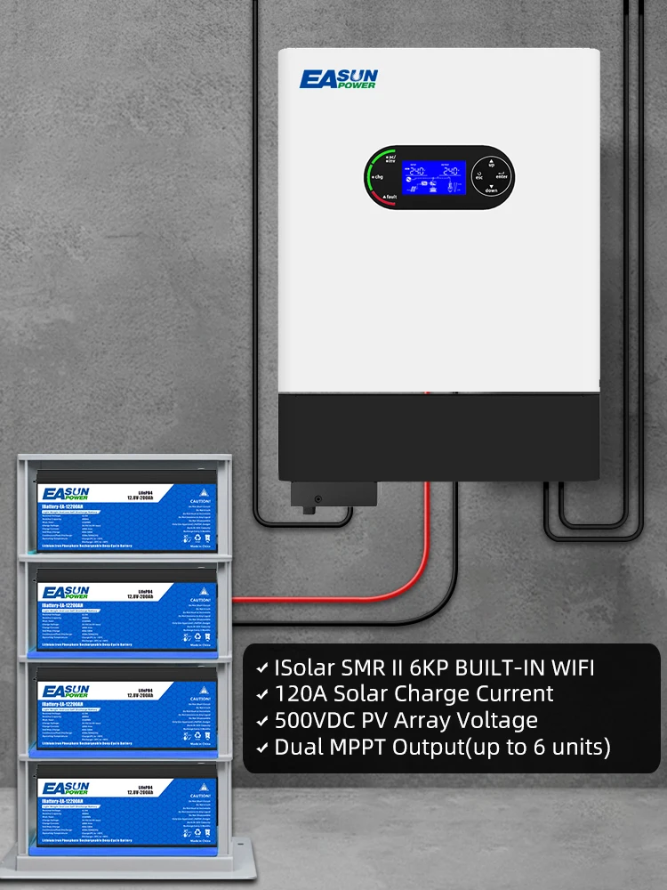 EASUN POWER LiFePo4 Battery 300AH 100A 12V 24V 100% Use Grade A EVE/Great Power Cells Solar Battery No VAT — 2