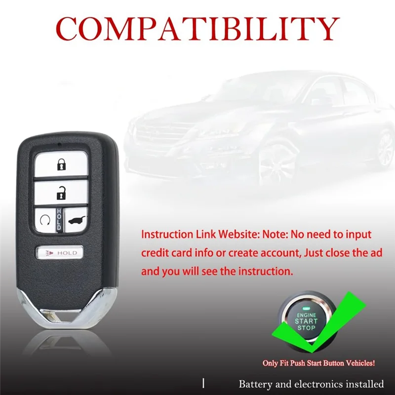 Chave do carro fob keyless entrada controle remoto kr5v2x para honda civic crv piloto 72147-tg7-a11 72147-tla-a01 433mhz id47 Chip-A67F