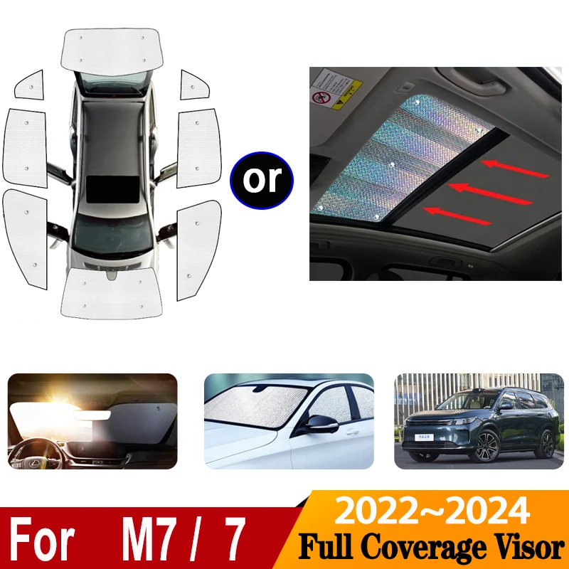 

Car Anti-UV Sun Visors For AITO M7 Accessories Seres M7 7 2022 2023 2024 Auto Sunscreen Window Sunshade Covers Car Accessories