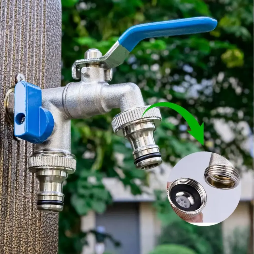 

1/2 Inch Inlet Washing Machine Outlet Faucet Zinc Alloy 90 Degree Valve Dual Outlet Faucet Durable Rust-Proof