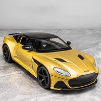 1:22 Scale DBS Sports Car Model Toy Metal Diecast Miniature Luxury Music Light Pull Back Vehicle Models Boys Decorative Gifts