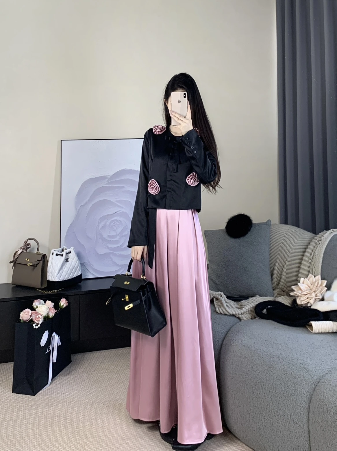 amado-golden-girl-–-jupe-chinoise-en-satin-f-longueur-design-bla-et-rose-ensemble-deux-pieces-nouvelle-collection