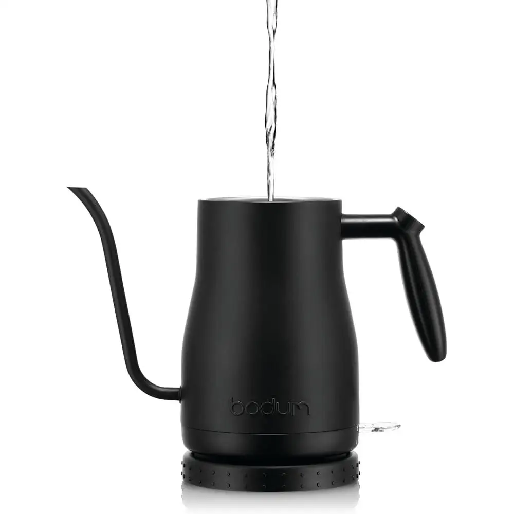 GOOSENECK กาต้มน้ําไฟฟ้าเทกาแฟชาสแตนเลส ERGONOMIC Non SLIP Handle ไร้สายปิดอัตโนมัติ 34oz