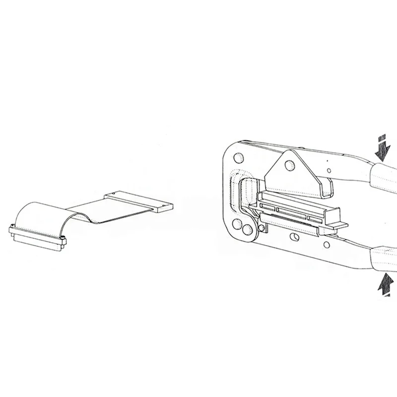 LICE-الرمادي كابل FC العقص كماشة كابل الكمبيوتر YTH-214 العقص كماشة بسيطة القرن المقابس العقص كماشة