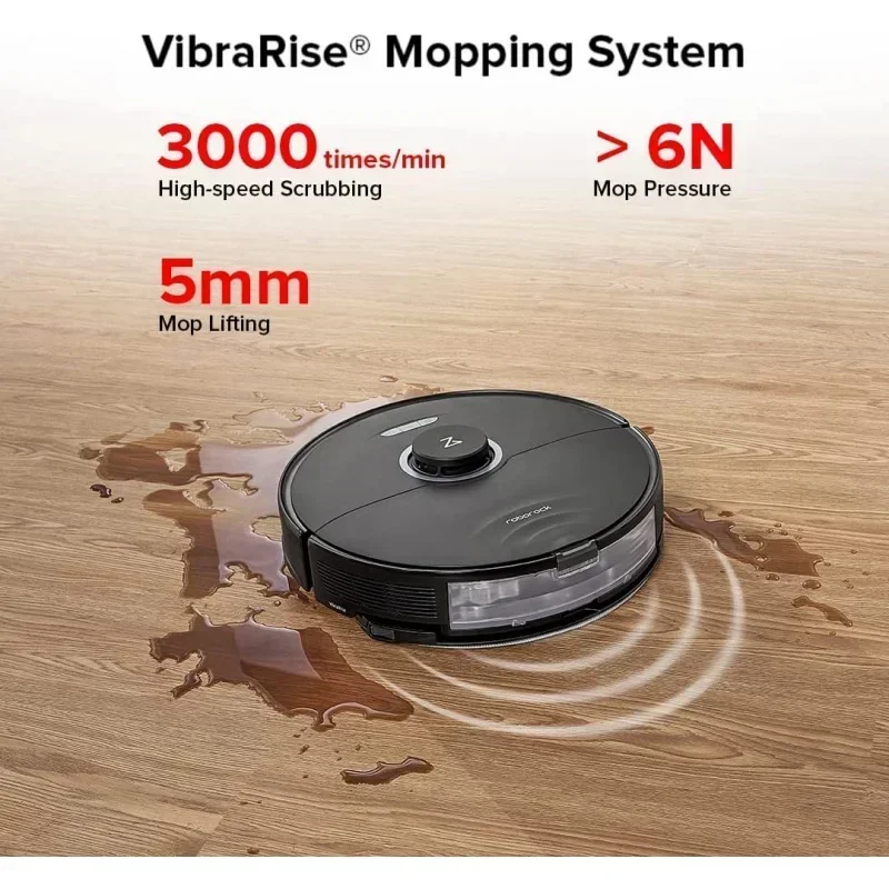 D2Broborock S8  Robot Vacuum,Sonic Mop with Self-Empty Dock,Stores up to 60-Days of Dust,Auto Lifting Mop,Ultrasonic Carpet Det