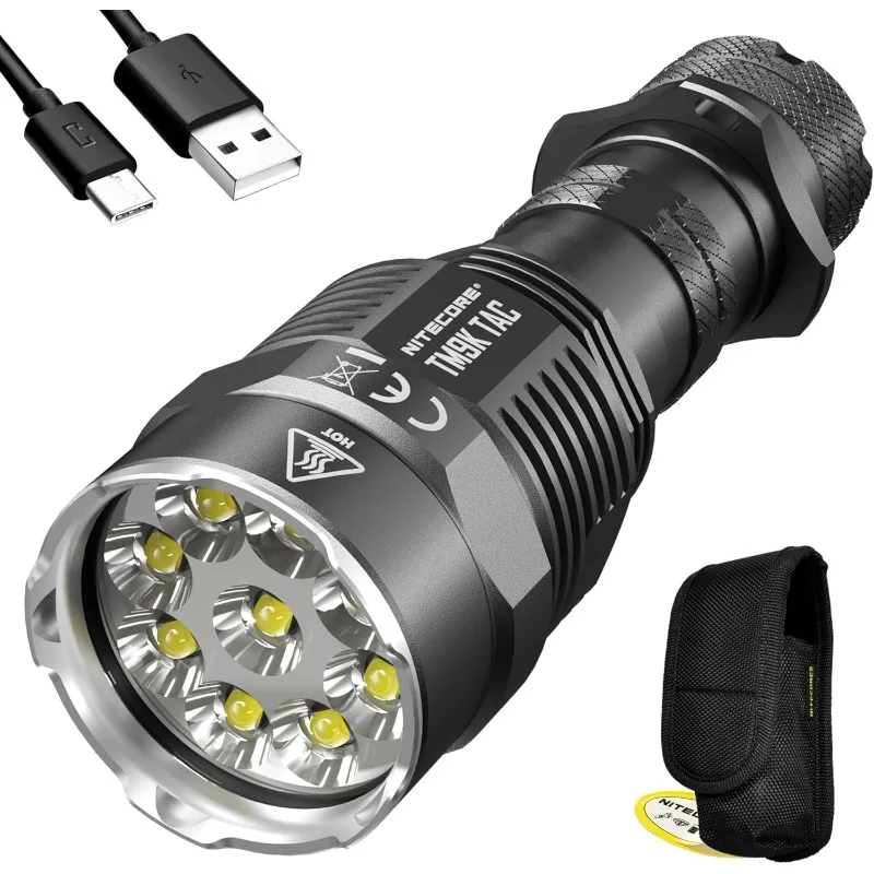 

Nitecore TM9K TAC Tactical Flashlight, 9800 Lumen USB-C Rechargeable High Lumen Super Bright