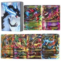 60/100 pçs pokemon cartões brilhantes versão em inglês mega gx vmax tag ex proxy coleção cartões brinquedos presente das crianças