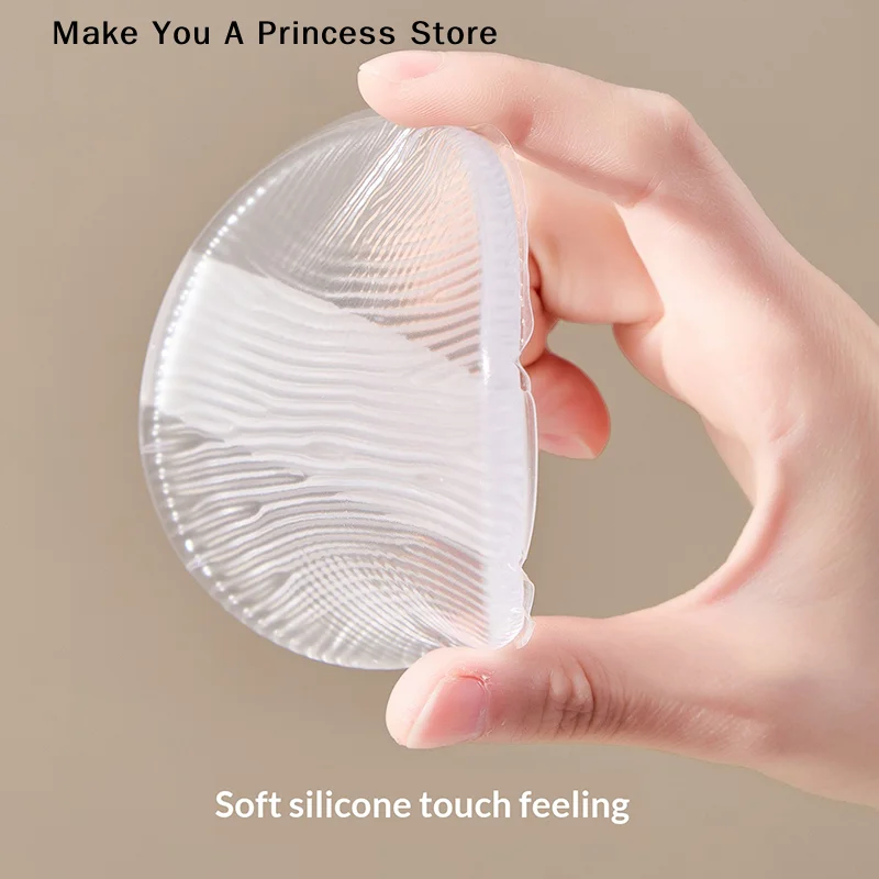 ソフトシリコーンゲルパウダーパフスポンジボディローションフェイスファンデーション用透明パウダーエットパウダーパフアプリケーターツールなし